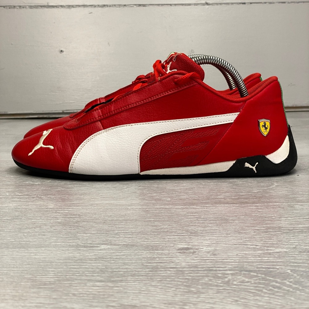 Puma Ferrari Future Cat Super LT Mens 11 Red Leather Driving Shoes 339937-01